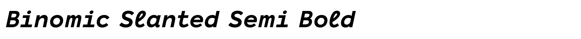 Binomic Slanted Semi Bold image